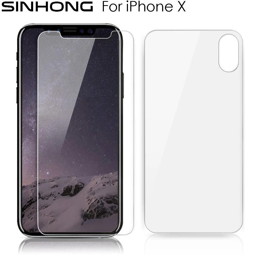 100set Lot Tempered Glass Cover For iPhone X iPhoneX Front And Back