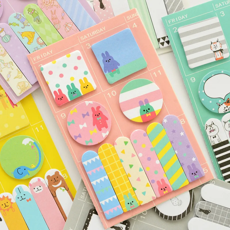 

Cute Animals Design Memo Pad Paper Schedule Marker Weekly Plan Post Sticker Notes Color Kawaii Stationery School Supplies