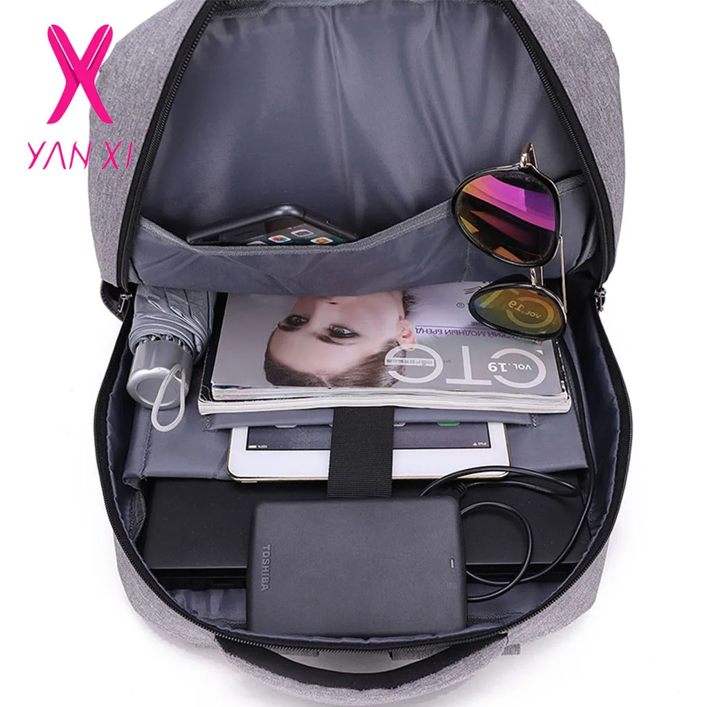 YANXI nueva Mochila para ordenador portátil antirrobo con carga USB Universal 15,0 pulgadas Oxford Mochila ordenador portátil para Xiaomi Mipad 13