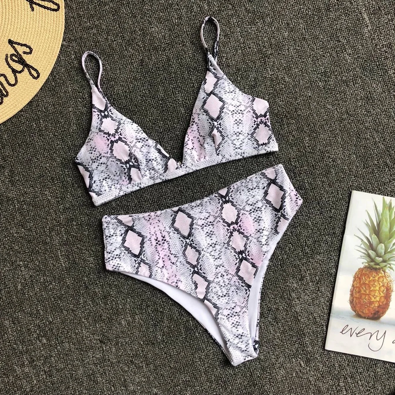 

Bikini 2019 Swimwear Women Biquini Snake Print Swimsuit Swimming Suit For Women Maillot De Bain Traje De Bano Mujer
