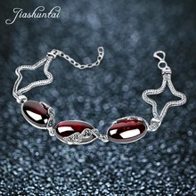 Jiashuntai Ретро 925 Браслеты стерлингового серебра для Для женщин винтажные серебряные украшения для женщин