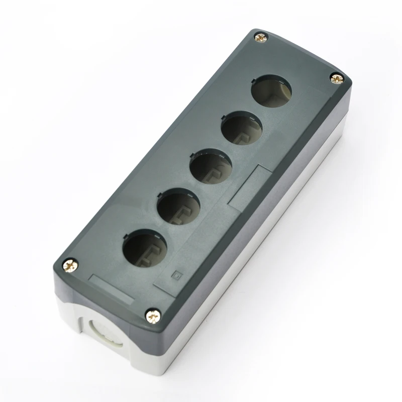 

SBX05 Gray Plastic 22mm Dia 5-Hole Push Button Switch Control Box Case