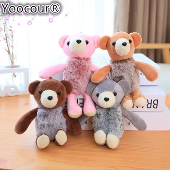 

Handmade Version Of Fashion Cartoon Bear Rabbit Plush Toy Creative Bracelet Key Ring Key Ring Bag Pendant Birthday Gift