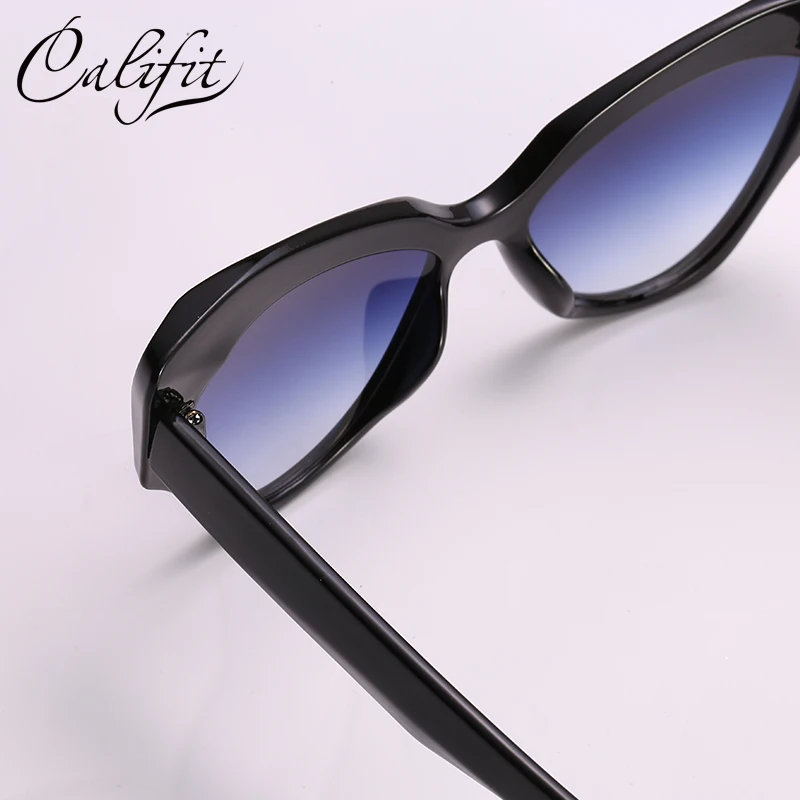 CALIFIT Винтажные Солнцезащитные очки кошачий глаз для женщин оригинальные