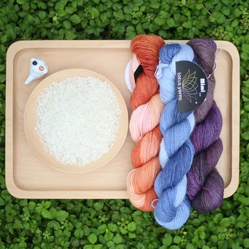 

1*50g hank handpainted mimi plus mink yarn hand knitting yarn