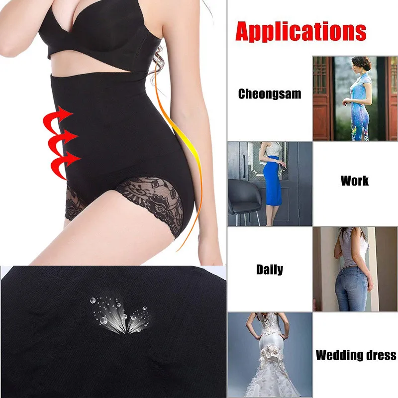 NINGMI Tummy Control Panties Seamless Butt Lifter Women High Waist Trainer Dress Corrective Underwear Body Shaper Slimming Pants