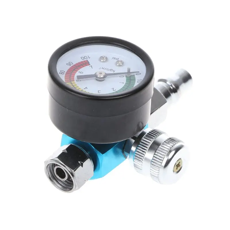 

1/4" BSP HVLP Spray Gun Pressure Gauge Air Regulator Valve Diaphragm Control