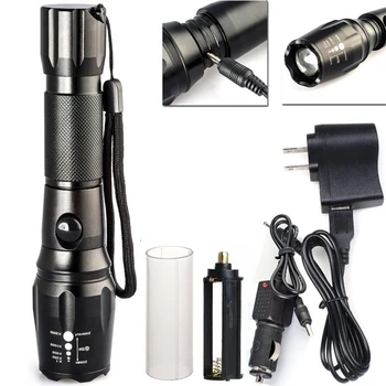 

XML L2 T6 LED Super Bright Flashlight 4500LM Waterproof Tactical Zoomable LED Camping Hunting Lamp Work Light Emergencies Torch