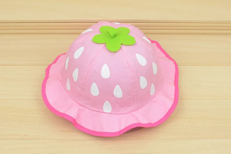 Lovely Rabbit Strawberry Baby Hat Summer Children's Sun Hat for 0-24 Months Baby