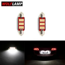 Wolflamp 2 шт. Canbus лампа светодиодный 36 мм C5W номерной знак светильник для Audi A4 A6 TT A8 Q3 Q5 Q7 A5 S4 A2 A3 B5 B6 C5 C6