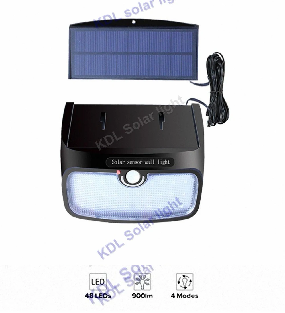 

3pcs/lot PIR Motion Sensor Solar light Outdoor Garden Security lamp Waterproof IP65 48 led Wall Street luz solar energy lampada