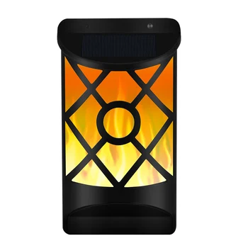 

Flame Light Solar Powered Wall Lights 66 LED Torch Light Waterproof Decorative Landscape Wall Light for Pathway Courtyard