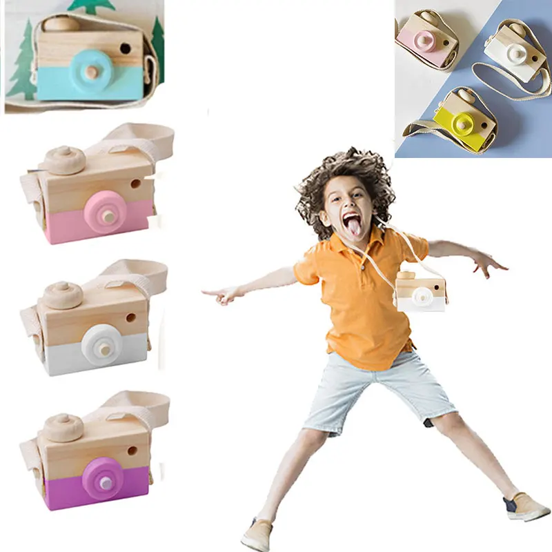 New Mini Cute Wood Camera Toys Safe Natural Toys For Baby Children Fashion Educational Toys Birthday Christmas Gifts