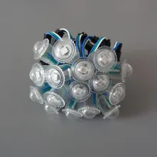 DC5V ws2811IC 5050SMD 1 светодиодный RGB Цифровой светодиодный пиксельный светильник диаметром 16 мм прозрачный/молочный светодиодный модуль