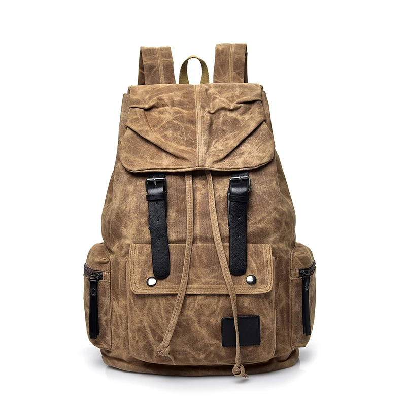 

Men's Canvas Backpack School Luggage Shoulder Bag Outdoor Large Capacity Camping Mountaineering Hiking Bag Travel Backpacks