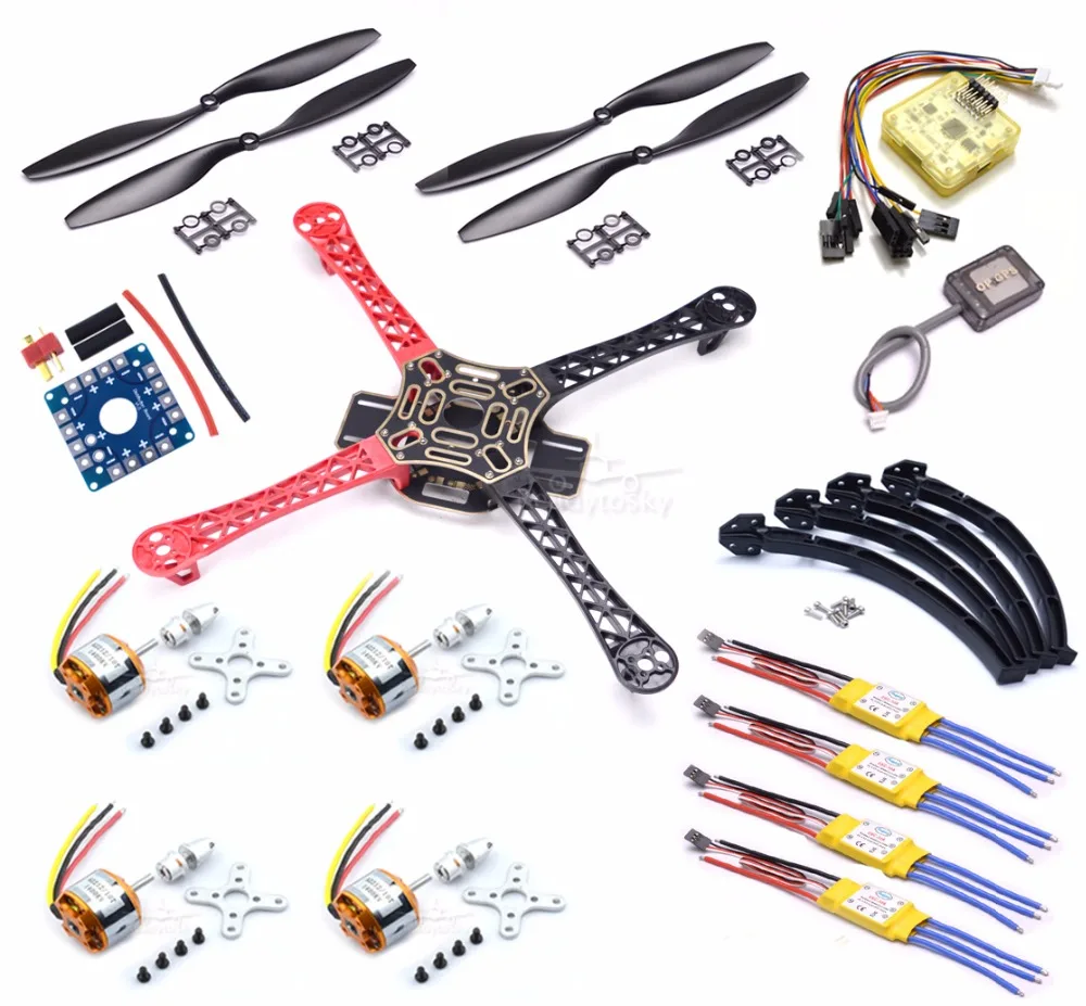 F450 Quadcopter Rack Kit Frame CC3D EVO и мини-OP gps XXD 2212 1000KV 30A бесщеточный esc 1045 пропеллер комплект