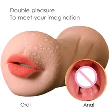 New Realistic Oral 3D Deep Throat with Tongue Teeth Artificial Anal Male Masturbators Pussy Oral Sex Toys for Men