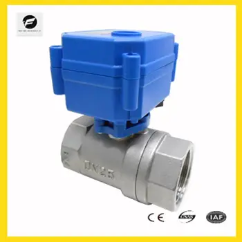 

CWX-15 DN25 2-way DC12v motorized stainless steel ball valve CR05 5 wires with feedback signal mini electric valve 1 inch