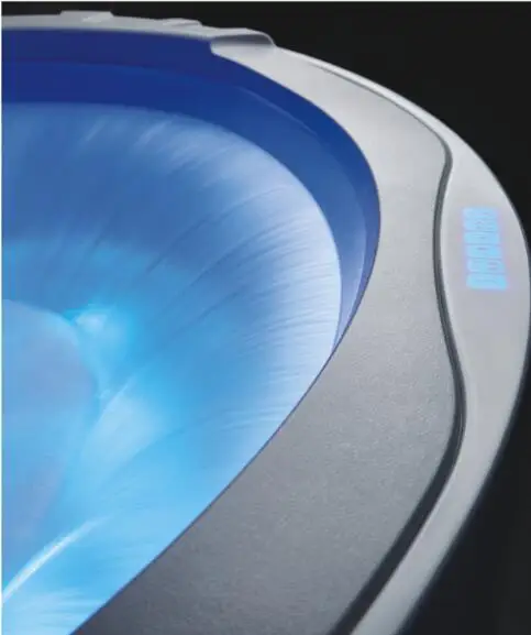 Description Picture 4 of item1550X1550mm Wall Cornor Surf Whirlpool Bubble Bathtub Acrylic Hydromassage Waterfall Colored lamps Triangular Tub NS1102