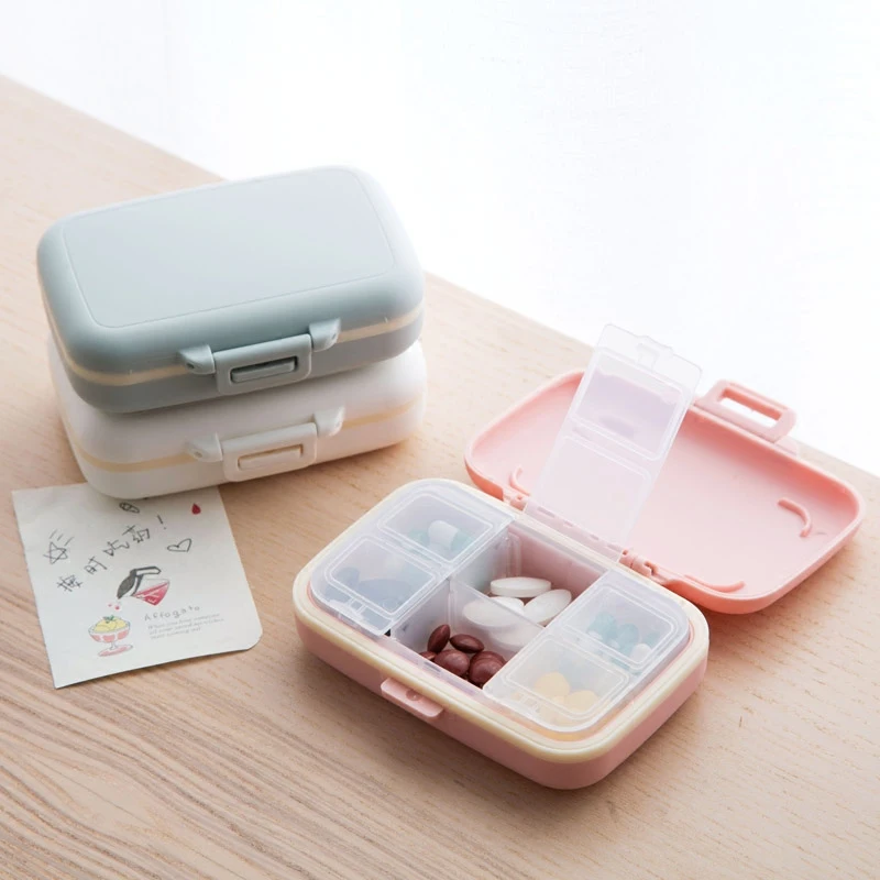 LIYIMENG Portable 6 Small Pill Box Medicine Storage Box Travel Pill