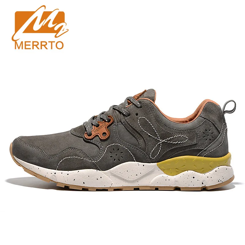 

MERRTO Skidproof Waterproof Men Outdoor Hiking Shoes Cowhide Sneakers Breathable Sports Shoes Solid Sneakers Man Outventure