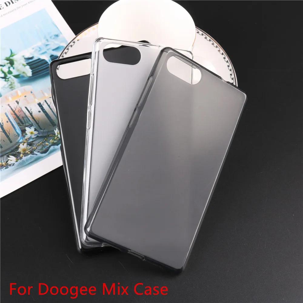 Цветной чехол-накладка из мягкого ТПУ Для Doogee Mix ультратонкий прозрачный