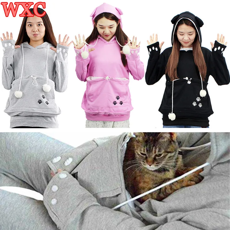 sweater with cat pocket