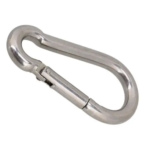 

304Stainless Spring Loaded Gate Snap Carabiner QuickLink Lock Ring Hook M11 12CM