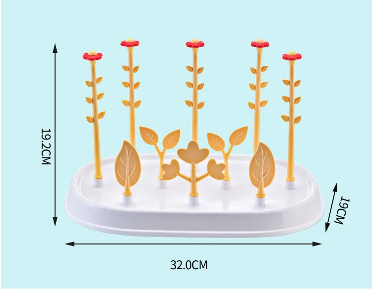 Бутылочки Сушилки цветок дерево Сушилка для Бутылочки Съемная Baby держатель бутылки Кормление бутылки сушки ребенка Соски полки