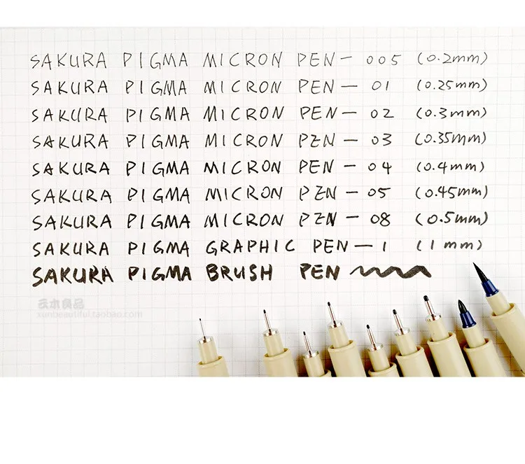 8 шт./лот Sakura Pigma Micron иглы Рисунок мультфильм эскиз архивные чернила гелевая ручка канцелярские принадлежности анимация товары для рукоделия