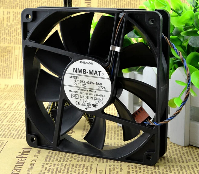 

NMB 12CM 120*120*25 12V 0.72A 4710KL-04W-B56 four line PWM temperature control fan