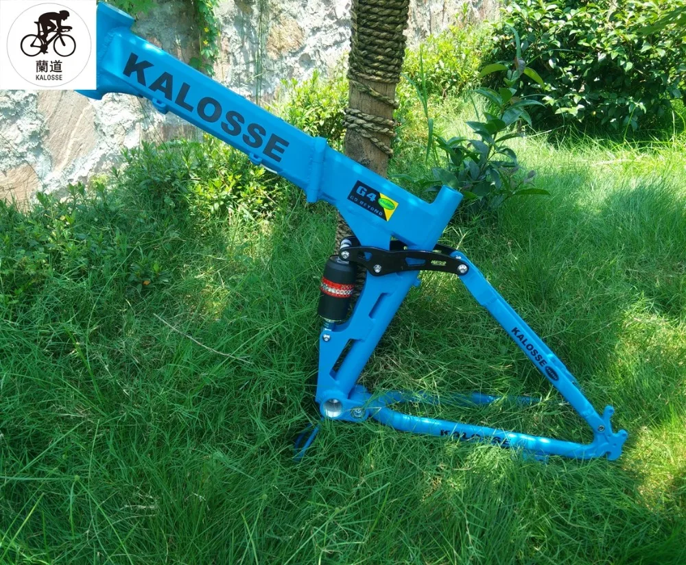 Perfect Kalosse Full suspension  aluminum alloy bicycle frame   26*17 inch folding   mountain bike frame 15