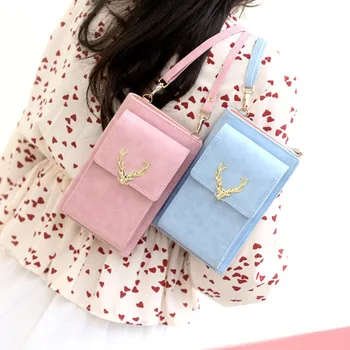 

Multifunction Women Nubuck Leather shoulder bag High-capacity Wild Wapiti Hasp Female Money Clutch Phone Bag Small Flap