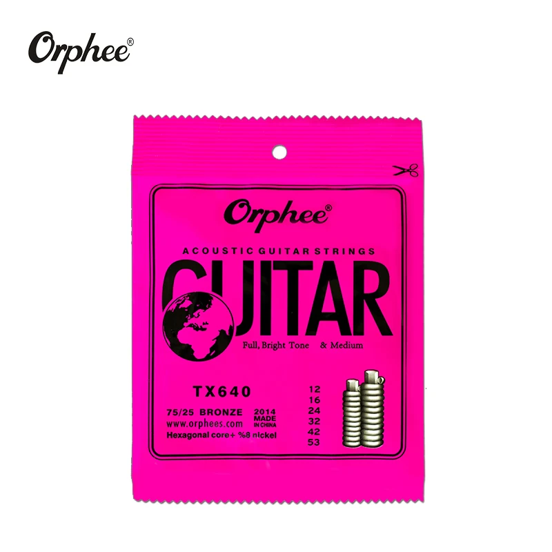 10 pcs orphee guitar strings TX620/TX630/TX640 acoustic guitar strings Extra Light