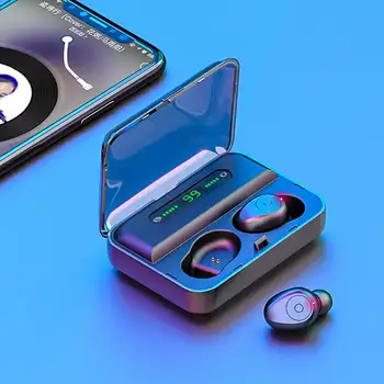 

LEORY F9 TWS blue tooth 5.0 Graphene Earphone Earbuds Stereo Digital Display Wireless Headset With 1200mAh Power Bank
