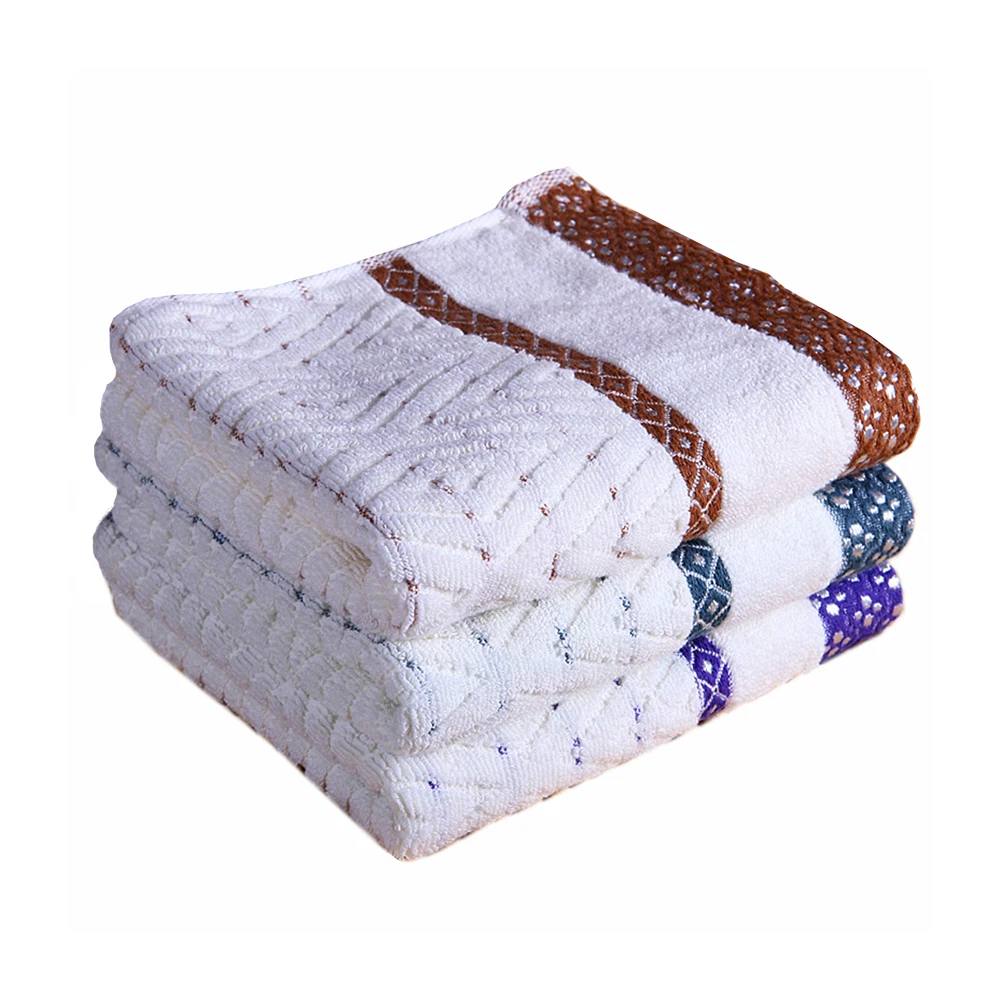 Mini Hair Drying Face Towel Washrag Quick Dry Absorbent 33x75cm Stripe