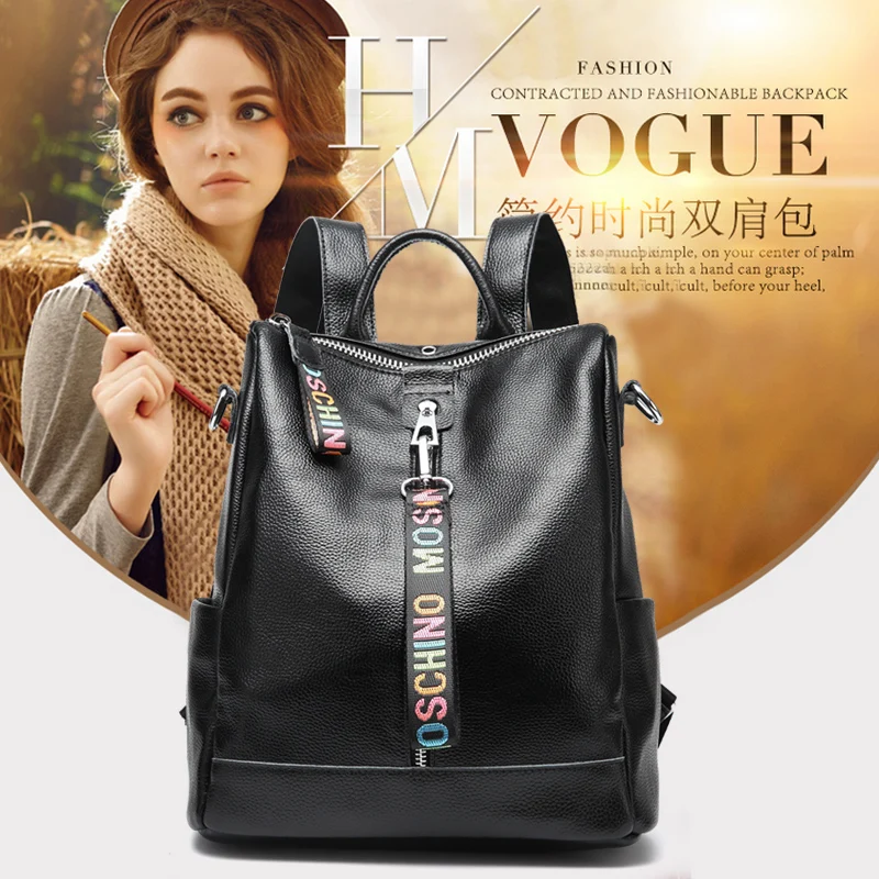 

lady 100% Genuine Leather Backpack High Quality Youth Backpacks for Teenage Girls Female School Shoulder bags bagspack