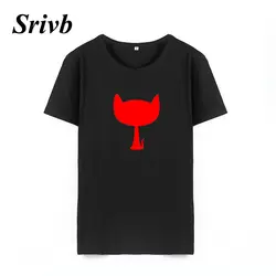Srivb Лето 2019 г. Графический для женщин топы корректирующие футболка Mujer Лето мультфильм печати Футболка Веселая Hipster футболка