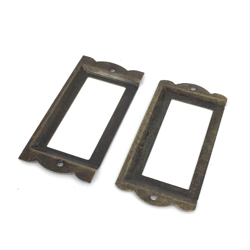 20PCS Drawer Copper Label Metal Holder Frame Cabinet Antique Brass Name Card File Tag Holder Vintage Style 85*42MM 20PCS Drawer Copper Label Metal Holder Frame Cabinet Antique Brass Name Card File Tag Holder Vintage Style 85*42MM
