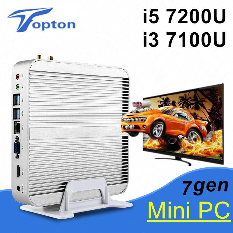  Eglobal New [ 7 Gen] Mini PC Intel Core i5 7200/i3 7100U 4K HTPC Intel HD Graphics 620 Gaming PC Ultra Nettop 3-year warranty 