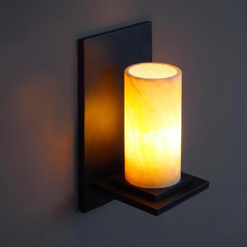 

Retro loft European style marble Circular wall lamp for corridor restaurant study bedroom balcony Wall Sconce lamparas de pared
