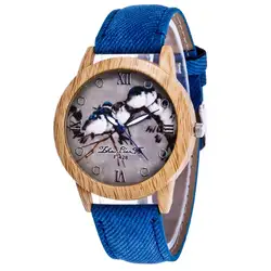 Модные кварцевые часы ковбой ткань ремень креветки узор Круглый циферблат Кварцевые часы для дропшиппинг