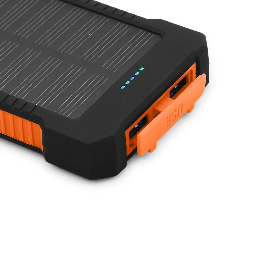 Cena 10000mAh ładowarka solarna przenośny powerbank solarny zewnętrzna awaryjna bateria zewnętrzna do tabletów telefonów komórkowych iphone Samsung
