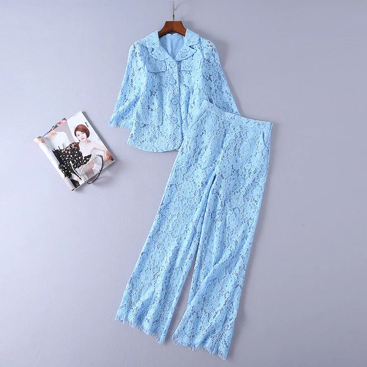 De Porter Revers Européen Costume Le Automne Soie Américain Chemise Manches Nouveau Minutes Femmes Bourgeon 7 2018 Et Pantalon Mode q7I1UwIEp
