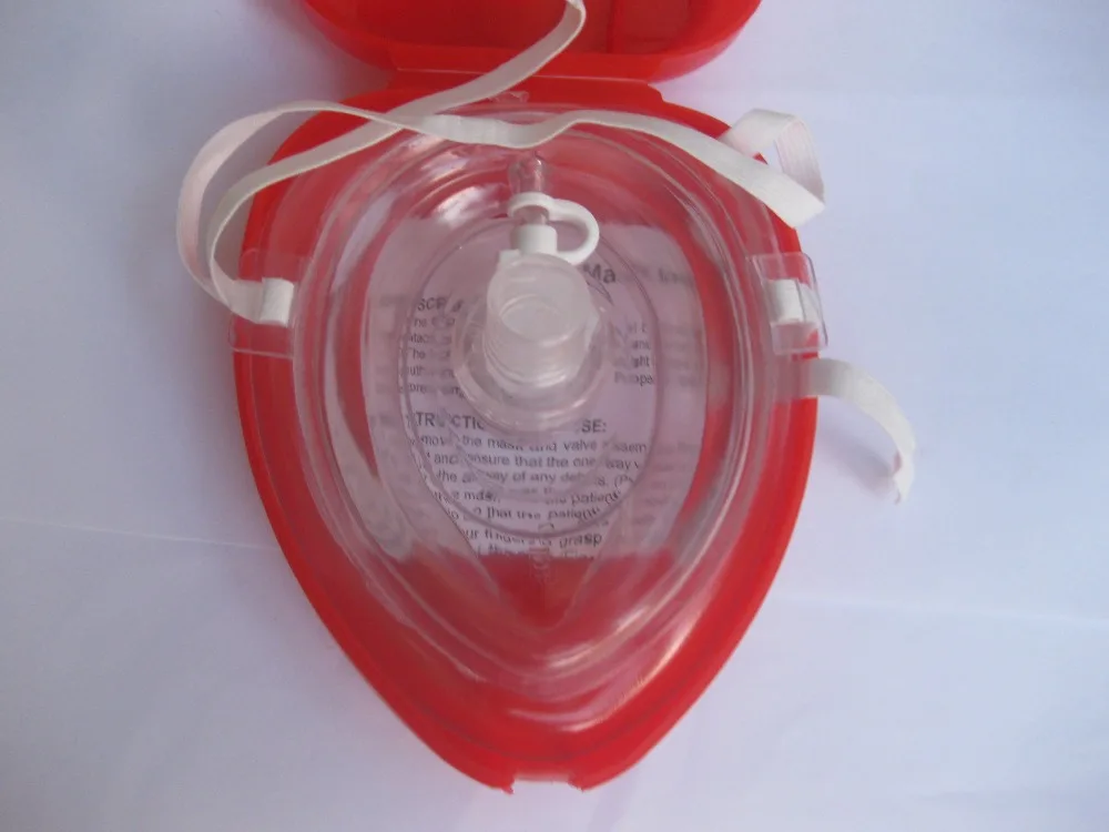 10pcs medical CPR face mask mouth to mouth resuscitation with simple