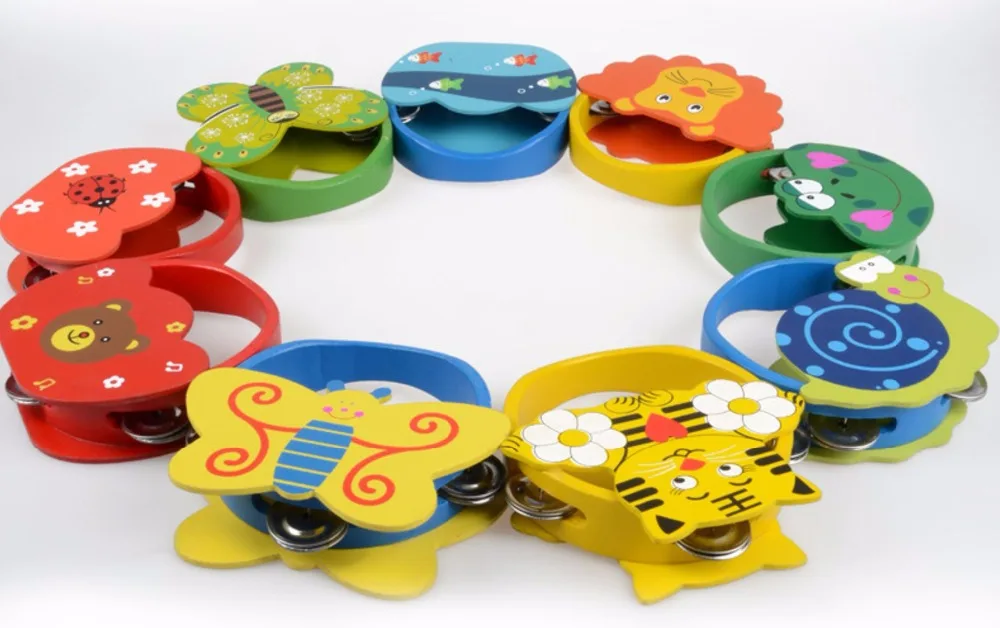 Bebe 6 Pouce Bande Dessinee Tambourin Animal Percussion De Tambour A Main Jouet Enfants Accessoires De Danse De La Petite Enfance L Education Orff Instrument Aliexpress
