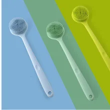 3 цвета Задняя щетка силиконовая кисть для тела двухсторонняя кисть с длинной ручкой противоскользящая щетка для душа массаж тела для снятия усталости