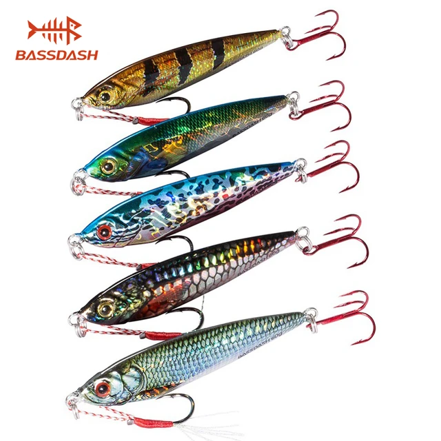 Bassdash GUNGNIR Shadow Jig Lures with VMC Hooks 20/30/40/60 Grams, for  Saltwater Freshwater Fishing, Pack of 5 - AliExpress