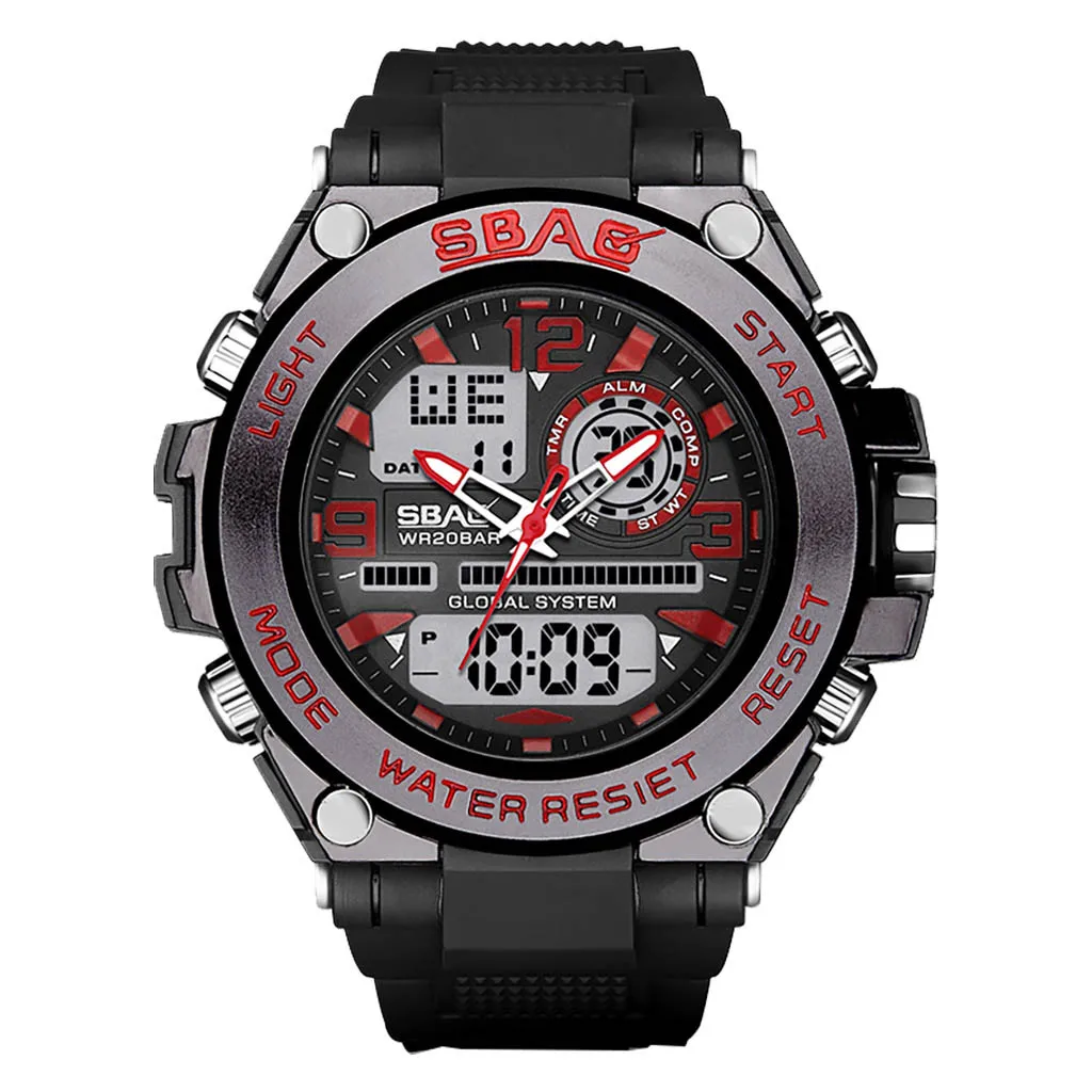 

Multifunction digital watch men Large Dial Round Double Display Special Forces Sports Men's Watch digital Wrist watches relogio