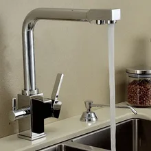 Высокое качество латунный хромированный полированный 3 Way горячей и холодной кухонный смеситель для раковины, кран водопроводный кран KF042